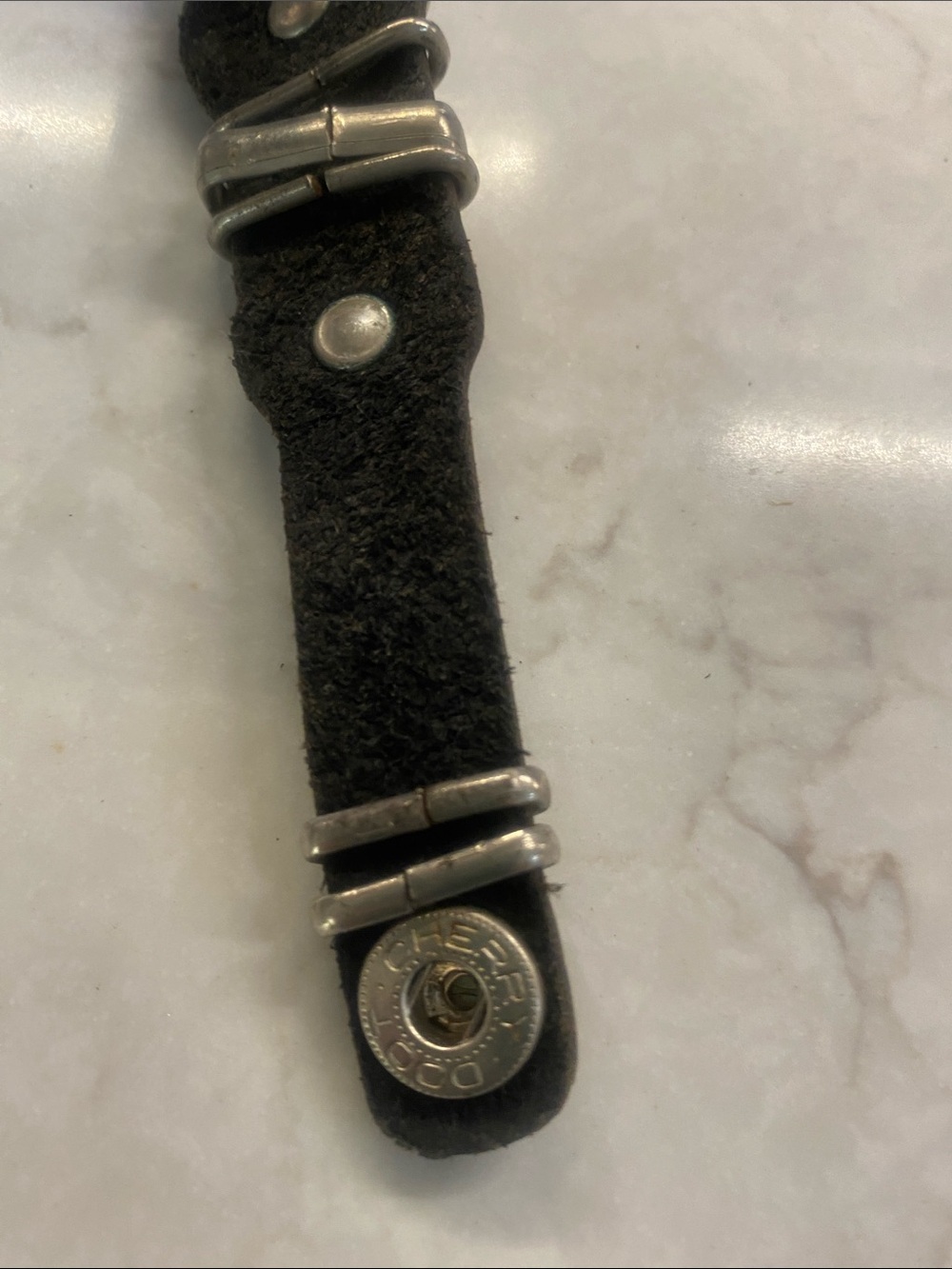 Black Leather Bracelet with Turquoise Accents - Picture 2 of 3